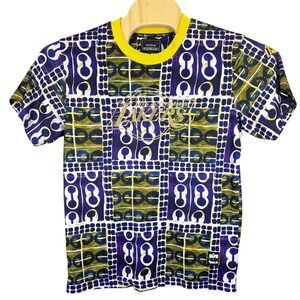 Two Hype Los Angeles Lakers NBA Geometric All Over Print Mesh T-Shirt Men Medium